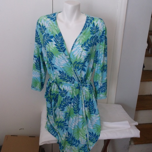Studio Donatella Other - Studio Donatella Blue Green Slinky Wrap Robe L/XL